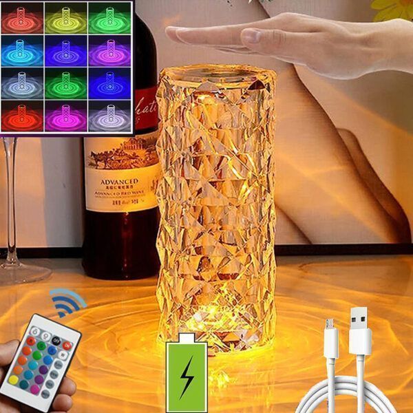 Crystal Table Lamp Rose Light Romantic Diamond11.jpg